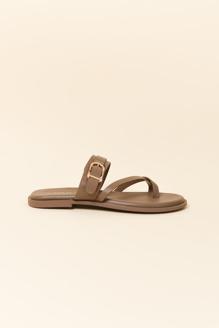 Kooning Taupe Buckle Slide