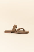 Kooning Taupe Buckle Slide