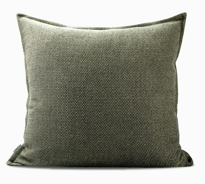 Large Green Square Modern Throw Pillows for Couch, Large Throw Pillow for Interior Design, Contemporary Modern Sofa Pillows, Simple Decorative Throw Pillows-Paintingforhome