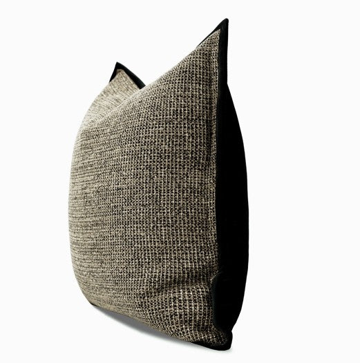 Large Grey Black Decorative Throw Pillows, Contemporary Square Modern Throw Pillows for Couch, Large Modern Sofa Pillows, Simple Throw Pillow for Interior Design-Paintingforhome