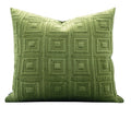 Large Square Modern Throw Pillows for Couch, Green Geometric Modern Sofa Pillows, Large Decorative Throw Pillows, Simple Throw Pillow for Interior Design-Paintingforhome