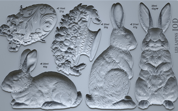Les Lapins IOD 6×10 Decor Moulds™