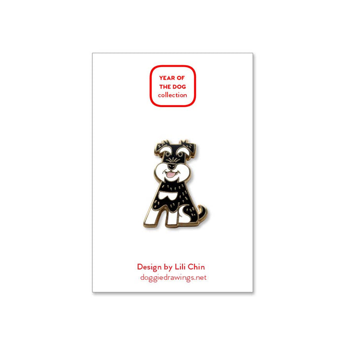 Lili Chin Art - Schnauzer Dog Enamel Pin