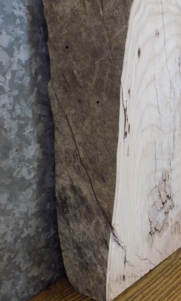 Live Edge Thick Cut Ash End/Side Table Top Slab CLOSEOUT 5336