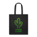 Lookin' Sharp! Cactus Pun Tote Bag - black