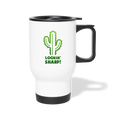 Lookin' Sharp! Cactus Pun Travel Mug - white