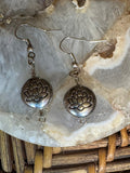 Lotus Flower Dangle Earrings – Sterling Silver Inspired