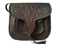 Moroccan Bag - Lssan Handbag / Shoulder Bag - Large Size - Brown - Camel | Moroccan Corridor