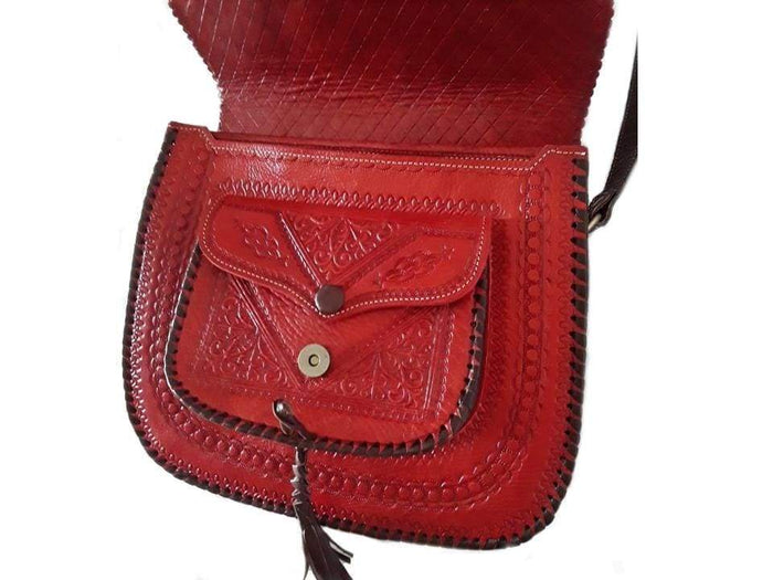 LSSAN Handbag - Large size - Red - Heart - Moroccan Corridor