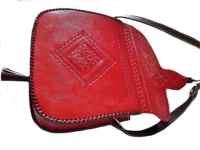 LSSAN Handbag - Large size - Red - Heart - Moroccan Corridor