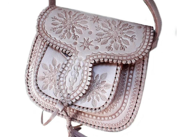 Leather Bag - Shoulder Bag - Natural Color - LSSAN Spring by Moroccan Corridor