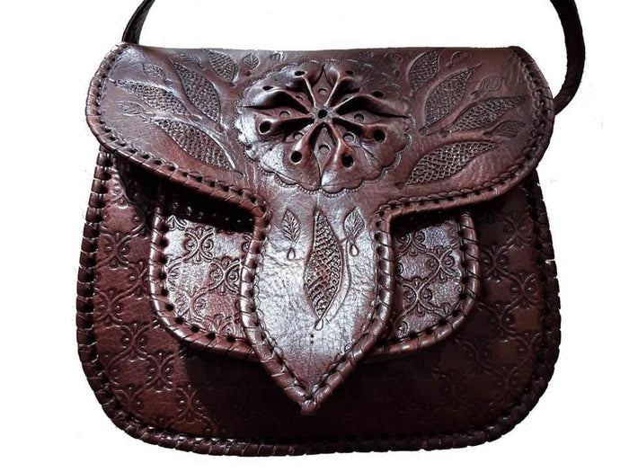 Lssan Shoulder Handbag - Brown Star | Moroccan Corridor