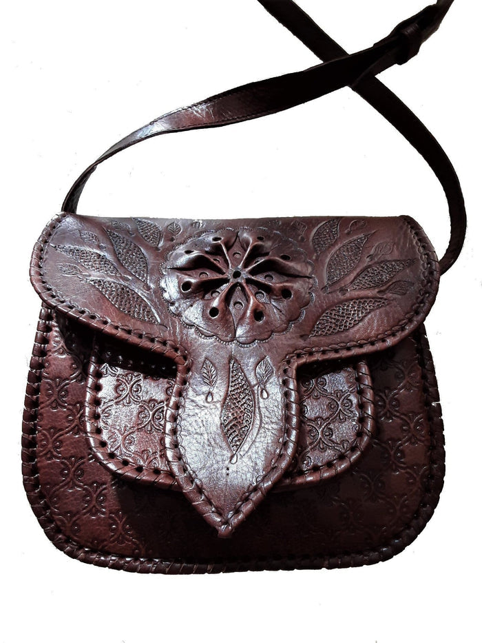 LSSAN Leather Handbag - Brown Star - Shoulder | Moroccan Corridor®