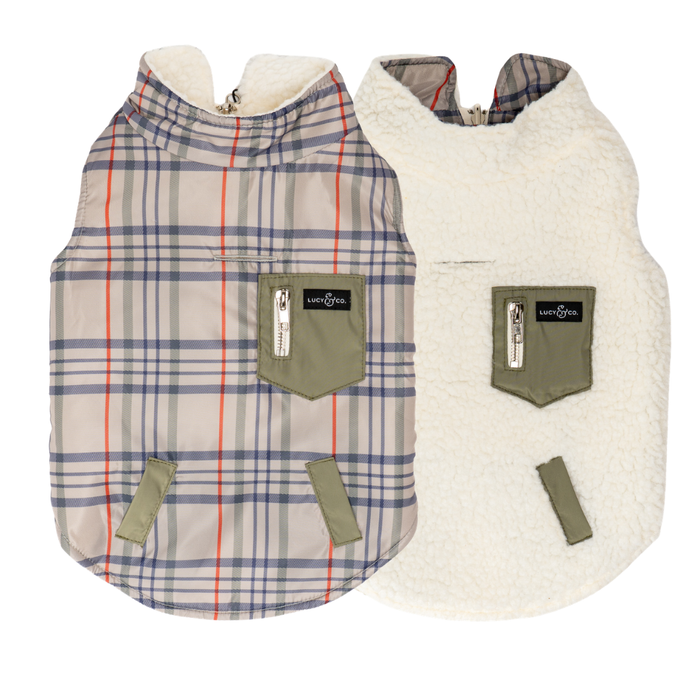 Lucy & Co. - Mad for Plaid Reversible Teddy Vest