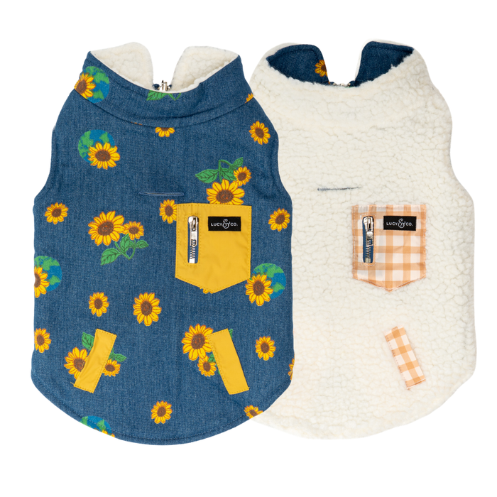 Lucy & Co. - Sunflower Power Reversible Teddy Vest