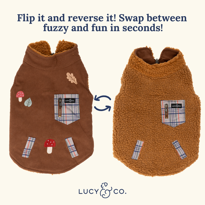 Lucy & Co. - Woodland Wonder Reversible Teddy Vest