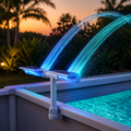 Lumiflow – Solar Pool Fountain with RGB Color Lights and Dual Spray