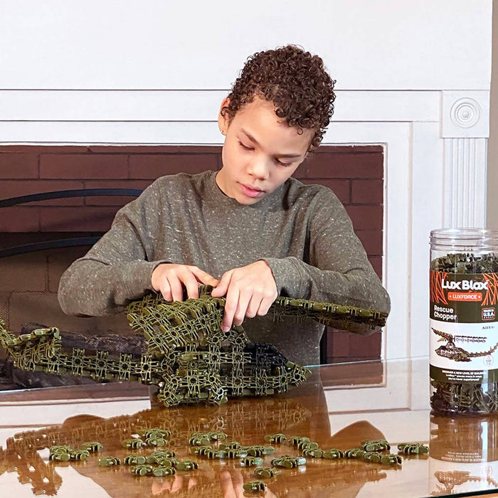 Lux Force Rescue Chopper Building Kit - Olive