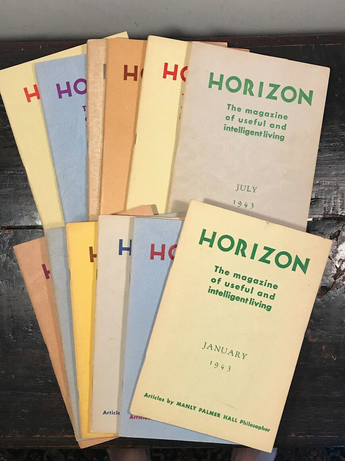 MANLY P. HALL - HORIZON JOURNAL - Full YEAR, 12 ISSUES, 1943 - PHILOSOPHY OCCULT