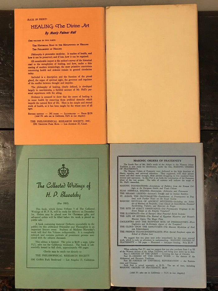 MANLY P. HALL - HORIZON JOURNAL - Full YEAR, 4 ISSUES, 1950 - PHILOSOPHY OCCULT