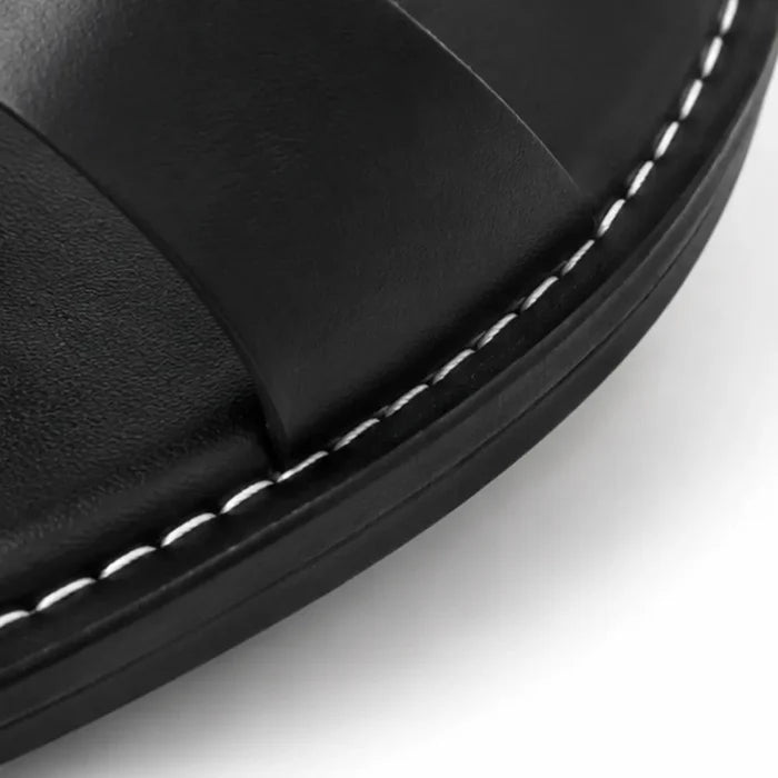 Marelle – Double Buckle Flat Slide Sandals for Women