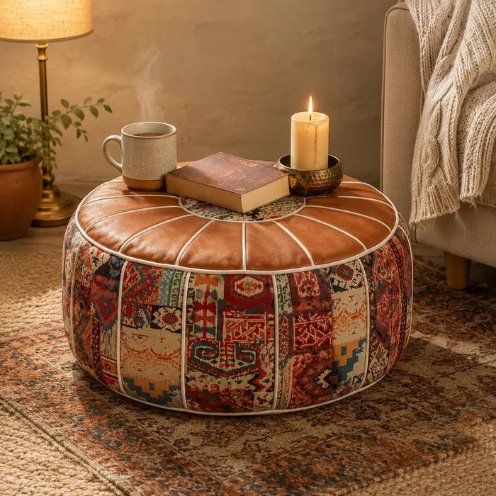 Marokka – Bohemian Storage Ottoman Pouf with Hidden Compartment