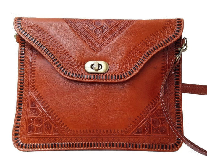 M'dina Square Clutch - Orange - Moroccan Corridor