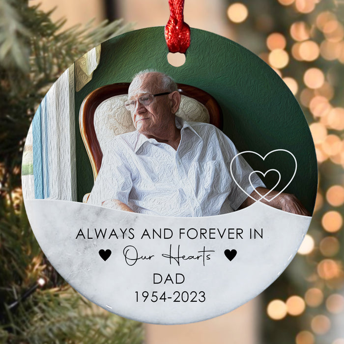 Memorial Ornaments for Dad | Memorial Picture Ornaments