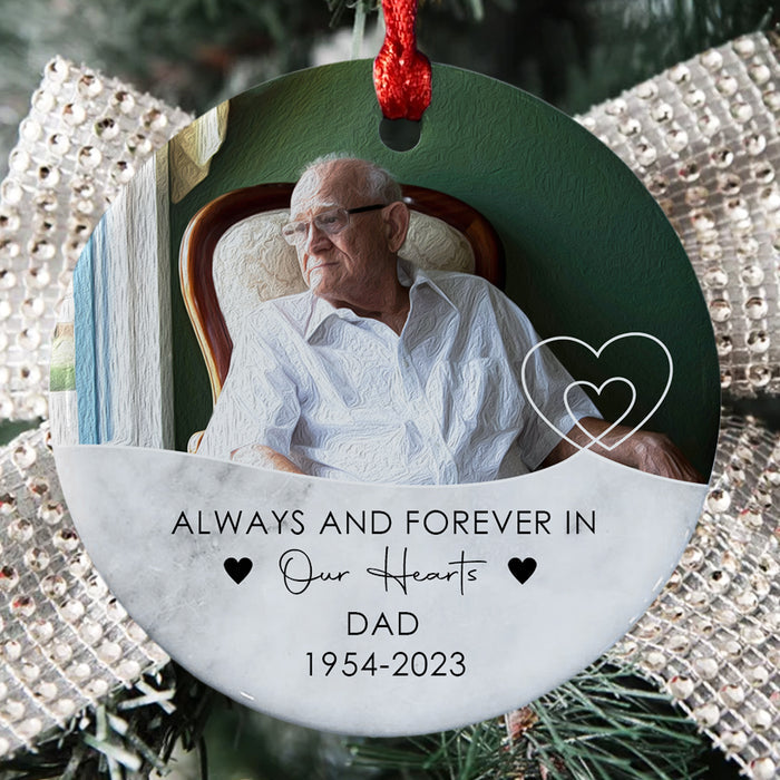 Memorial Ornaments for Dad | Memorial Picture Ornaments