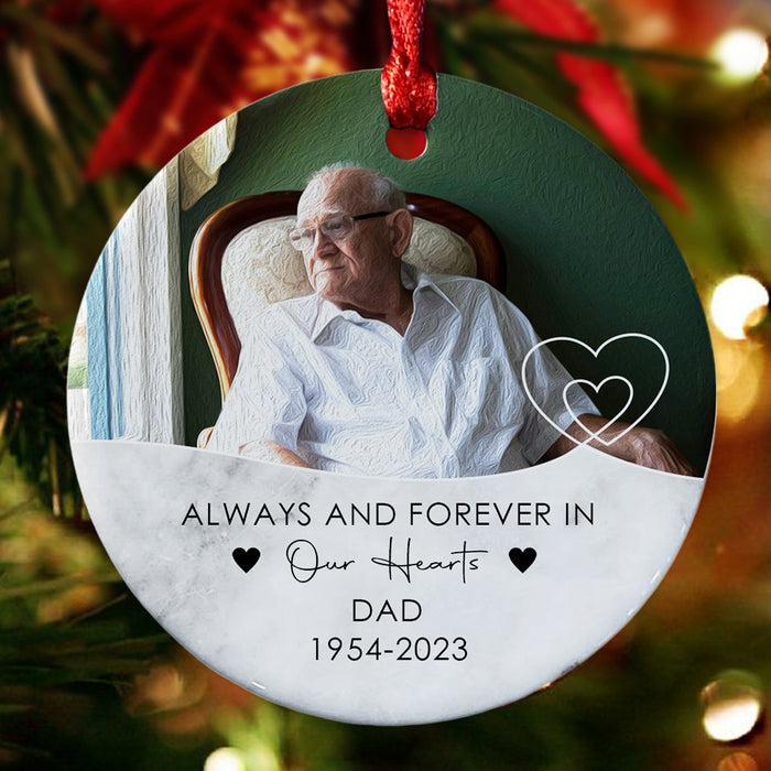 Memorial Ornaments for Dad | Memorial Picture Ornaments