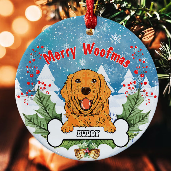 Merry Woofmas Ornament | Dog Ornaments by Breed