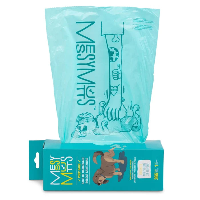 Messy Mutts Advanced BioRecycle™ Dog Poop Bags, Bulk Dispensing Roll, 365 Bag Count