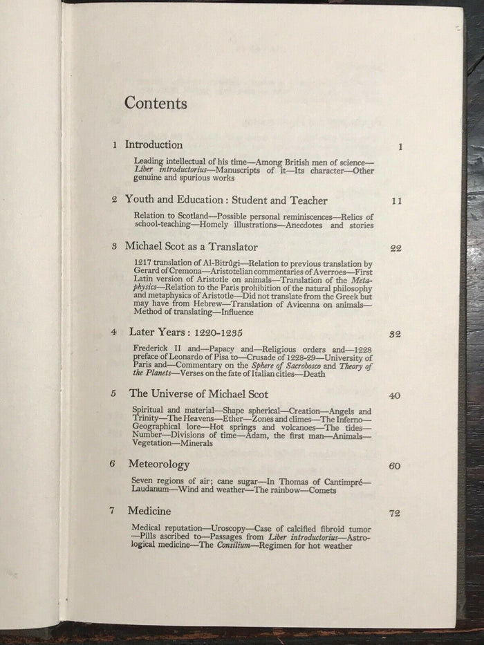 MICHAEL SCOT - by L. Thorndike - 1st Ed, 1965 - ALCHEMY ASTROLOGY OCCULT MAGICK
