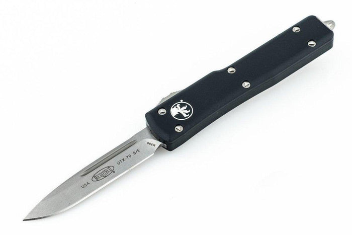 Microtech UTX-70 Mini AUTO OTF Knife 1.9" S/E Stonewashed, Black - NORTH RIVER OUTDOORS