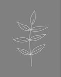Minimalist Leaves Gray