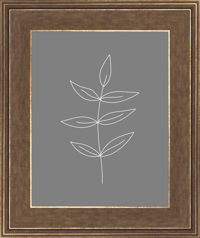 Minimalist Leaves Gray