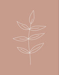 Minimalist Leaves Pink Gallery Wrap