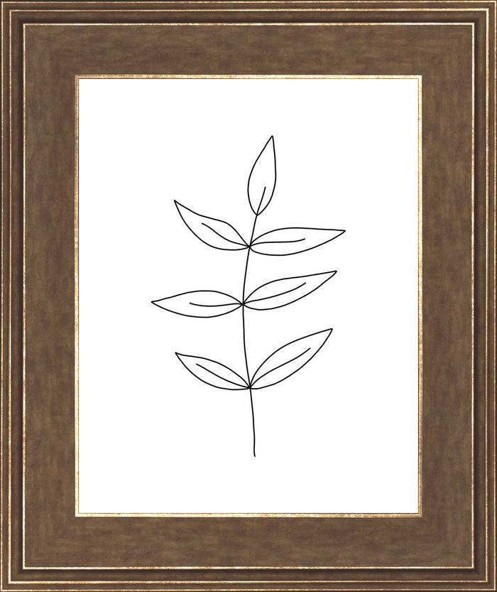 Minimalist Leaves White