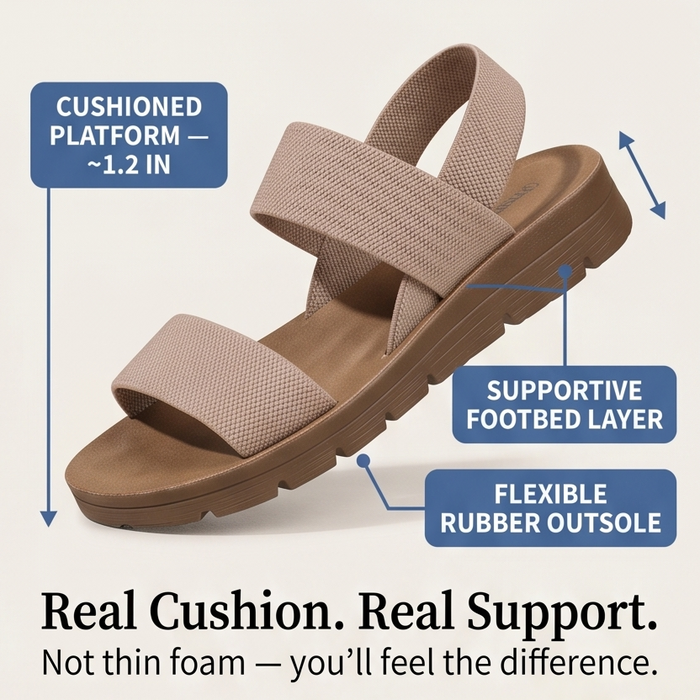 Mirelle – Stretch Strap Walking Sandals