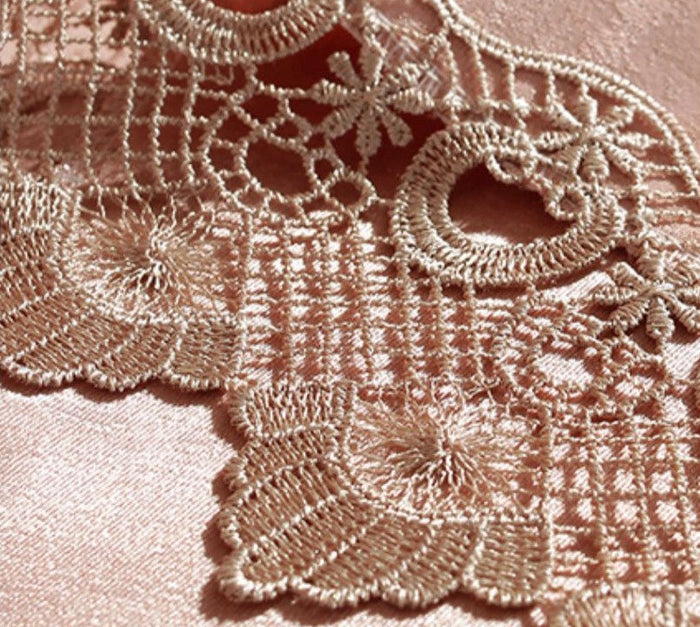 Modern Pink Table Cover for Dining Room Table, Lace Tablecloth for Home Decoration, Large Modern Rectangle Tablecloth, Square Tablecloth for Round Table-Paintingforhome