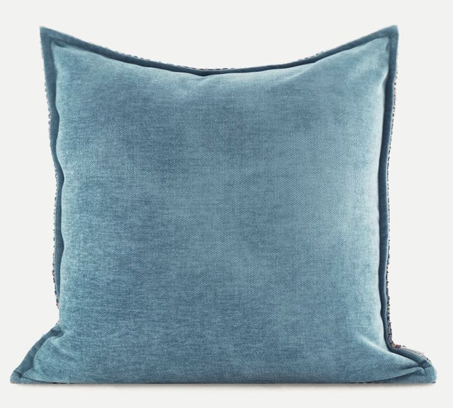 Modern Sofa Pillows, Large Abstract Blue Decorative Throw Pillows, Contemporary Square Modern Throw Pillows for Couch, Simple Throw Pillow for Interior Design-Paintingforhome