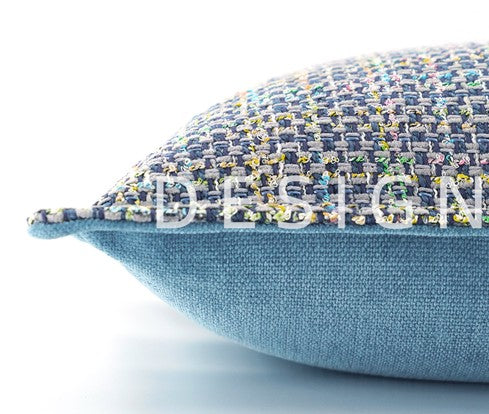 Modern Sofa Pillows, Large Abstract Blue Decorative Throw Pillows, Contemporary Square Modern Throw Pillows for Couch, Simple Throw Pillow for Interior Design-Paintingforhome
