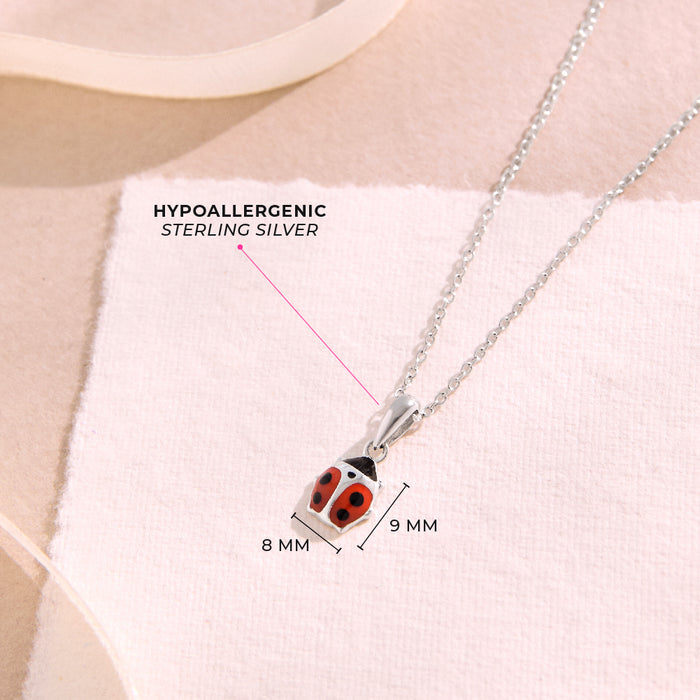 My Lady Bug Kids / Children's / Girls Pendant/Necklace Enamel - Sterling Silver