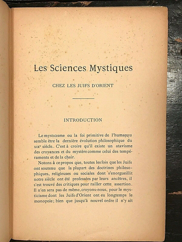 MYSTIC SCIENCES AMONG THE JEWS OF THE ORIENT - 1900 DEMONS, TALISMANS, KABBALAH