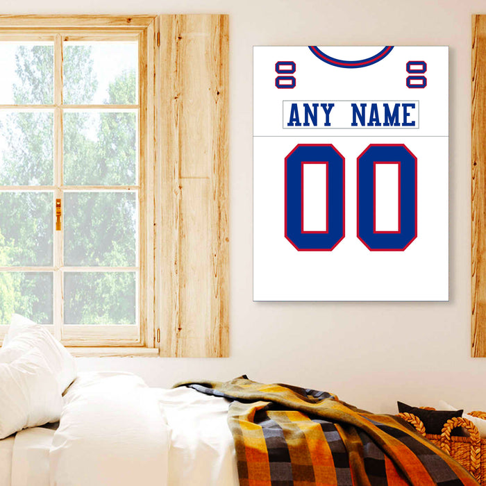 New York Jersey Custom Canvas Print Wall Art for Boy Girl Men Women Football Personalized Canvas Art