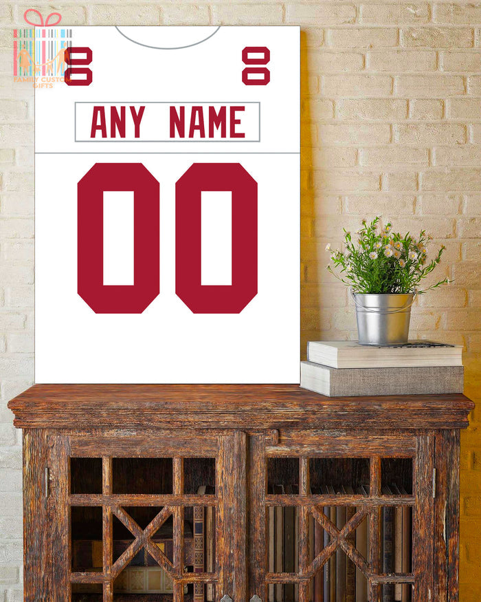 New York Jersey Custom Canvas Print Wall Art for Boy Girl Men Women Football Personalized Canvas Art