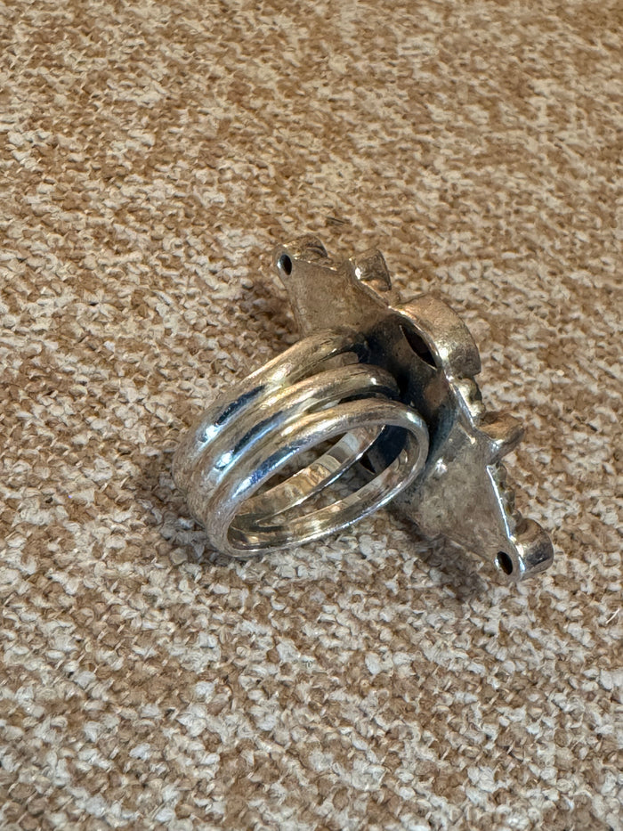 Nicky Butler Raj Limited Edition Druzy Ring – Sterling Silver Statement - Size 7