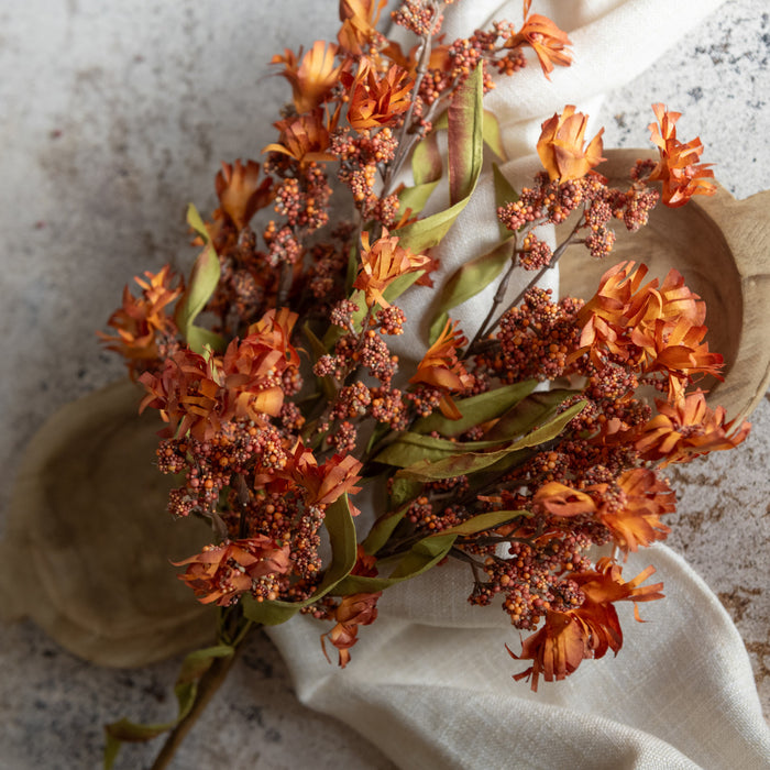 Orange Mini Berry & Wild Flower Bush