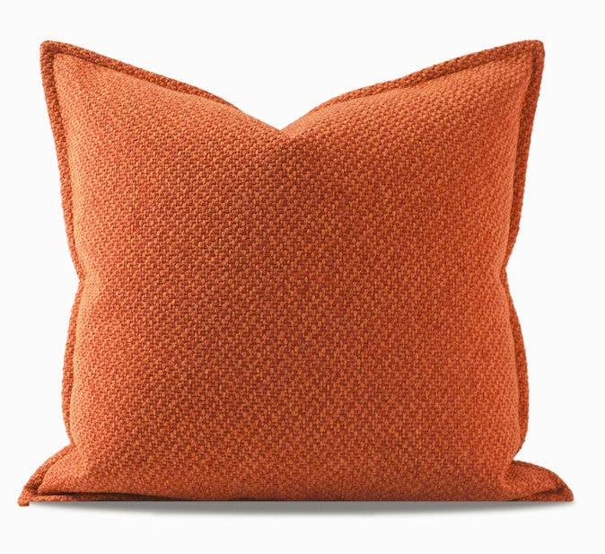 Orange Square Modern Throw Pillows for Couch, Large Contemporary Modern Sofa Pillows, Simple Decorative Throw Pillows, Large Throw Pillow for Interior Design-Paintingforhome