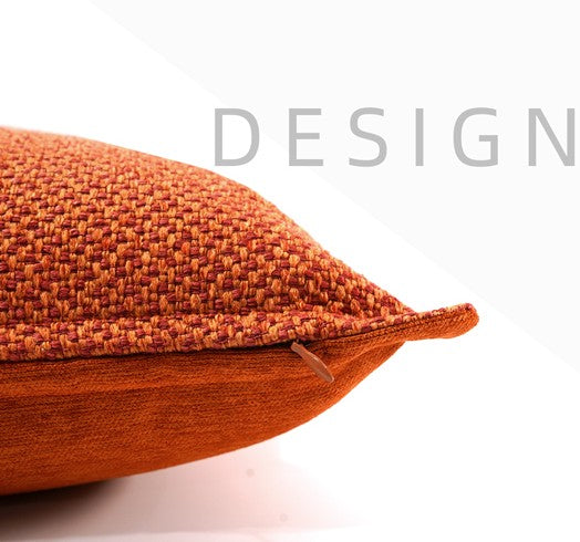 Orange Square Modern Throw Pillows for Couch, Large Contemporary Modern Sofa Pillows, Simple Decorative Throw Pillows, Large Throw Pillow for Interior Design-Paintingforhome